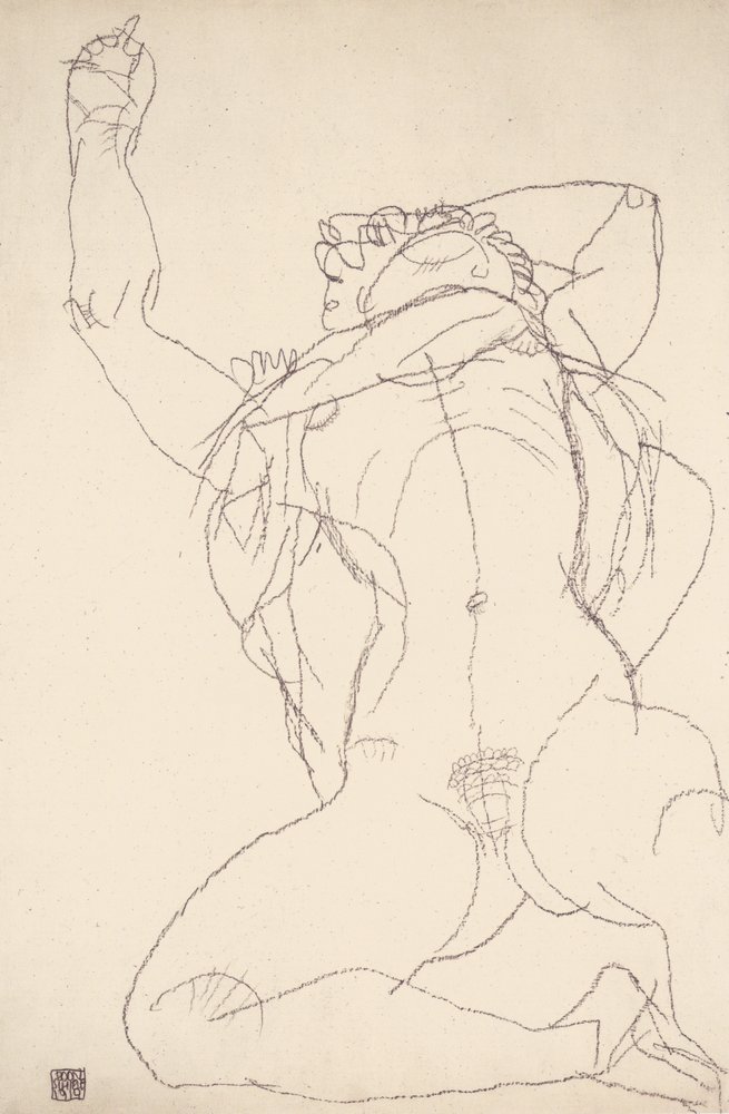 Nudo sdraiato da Egon Schiele