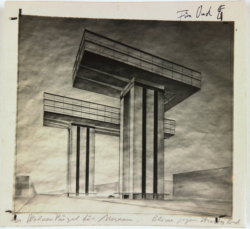 Grattacielo Wolkenbügel sul viale Strastnoy a Mosca, 1925 da Eliezer Markowich Lissitzky