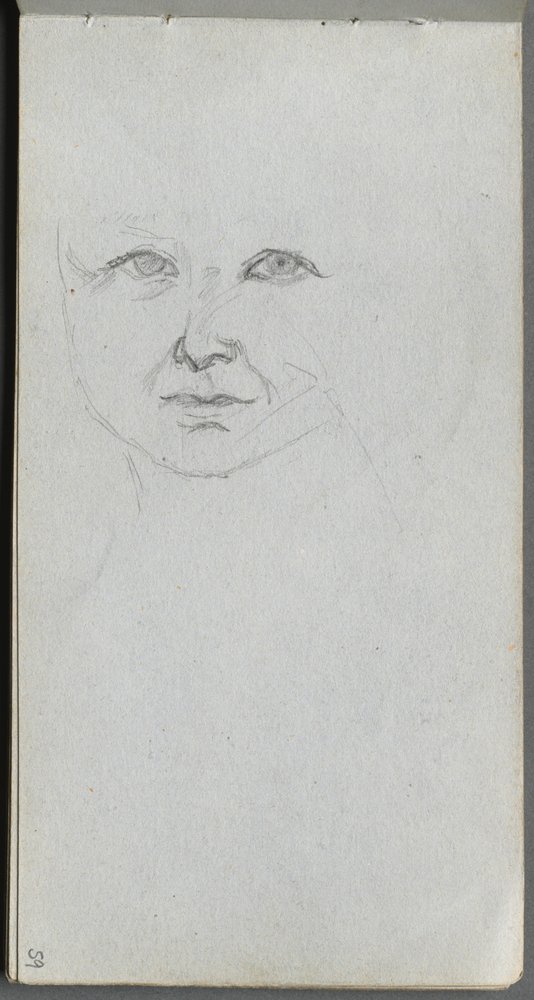 Quaderno degli schizzi, pagina 59: Studio di un volto da Ernest Meissonier