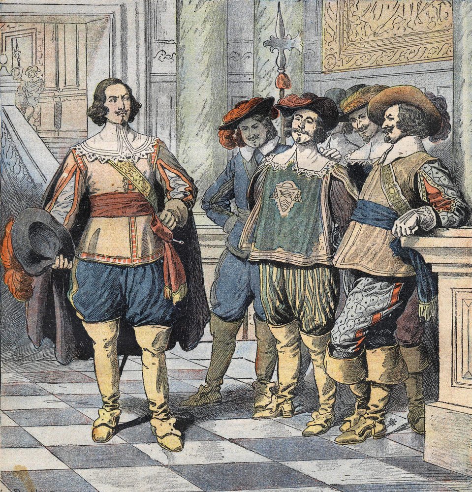 Illustrazione per "Les Trois Mousquetaires" (I tre moschettieri), inizio del XX secolo (incisione) da Eugene Damblans