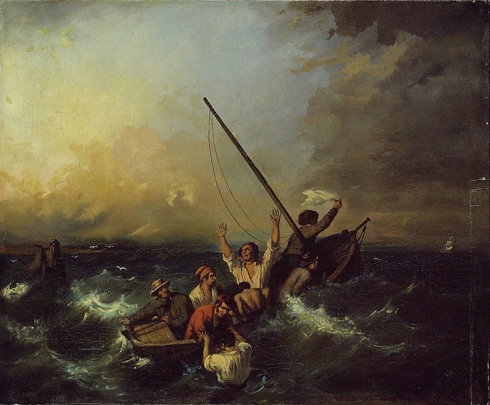 Naufragio, XIX secolo da Eugene Isabey