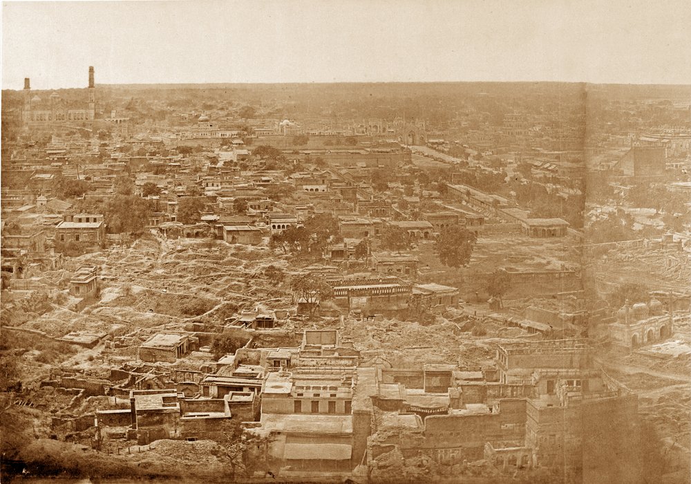 Panorama di MachiBoran, Lucknow da Felice Beato
