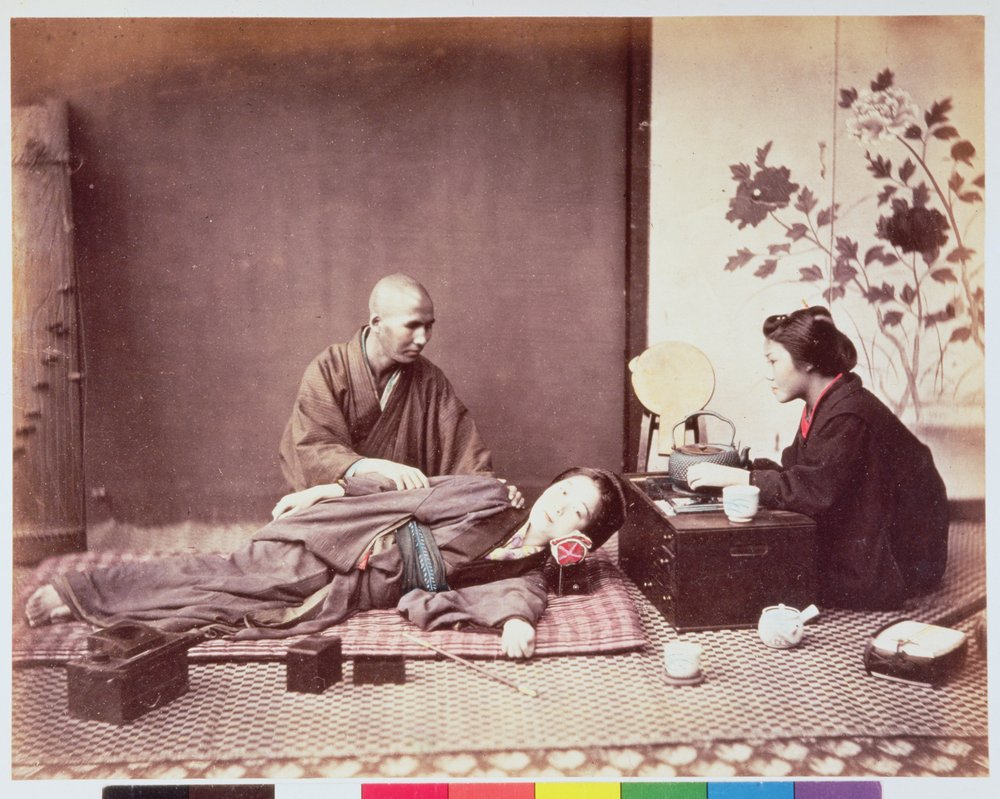 Massaggiatore giapponese, c. 1890 da Felice Beato