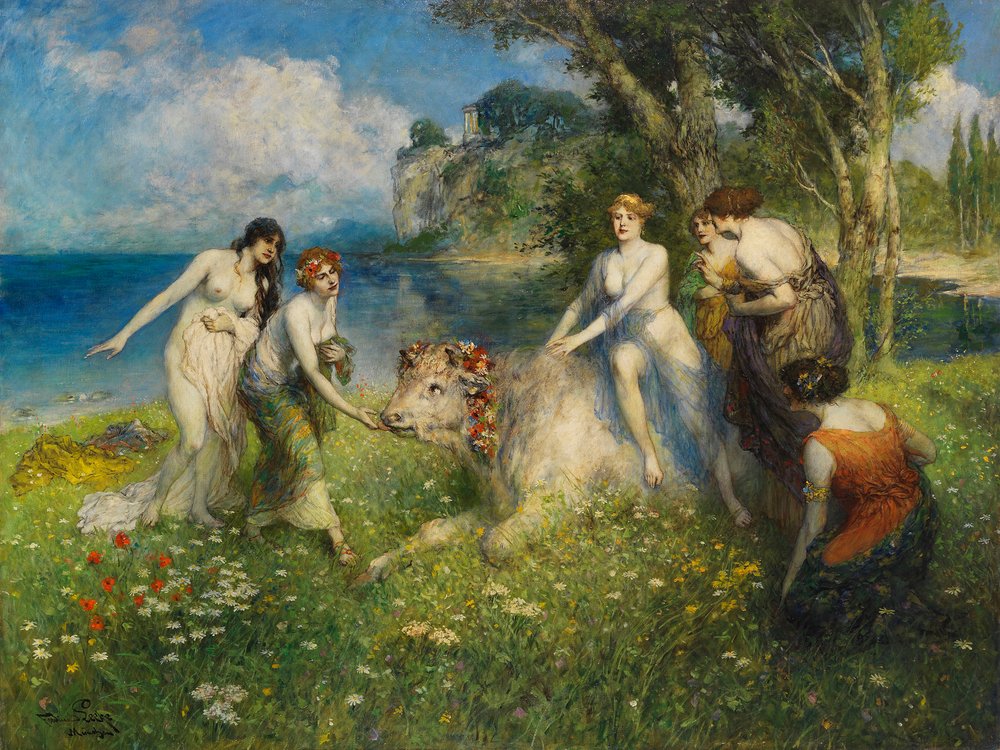 Europa e il toro, anni 1910 da Ferdinand Leeke