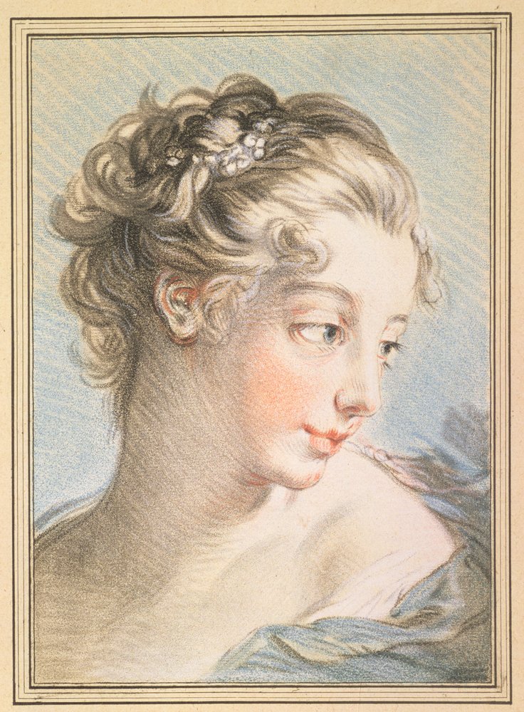 Giovane donna, inciso da Louis Marin Bonnet, 1767 da François Boucher