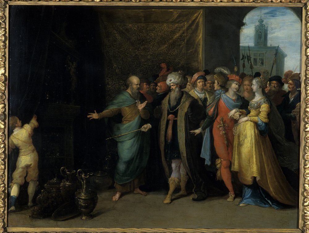 Creso mostra i suoi Tesori a Solone da Frans II the Younger Francken