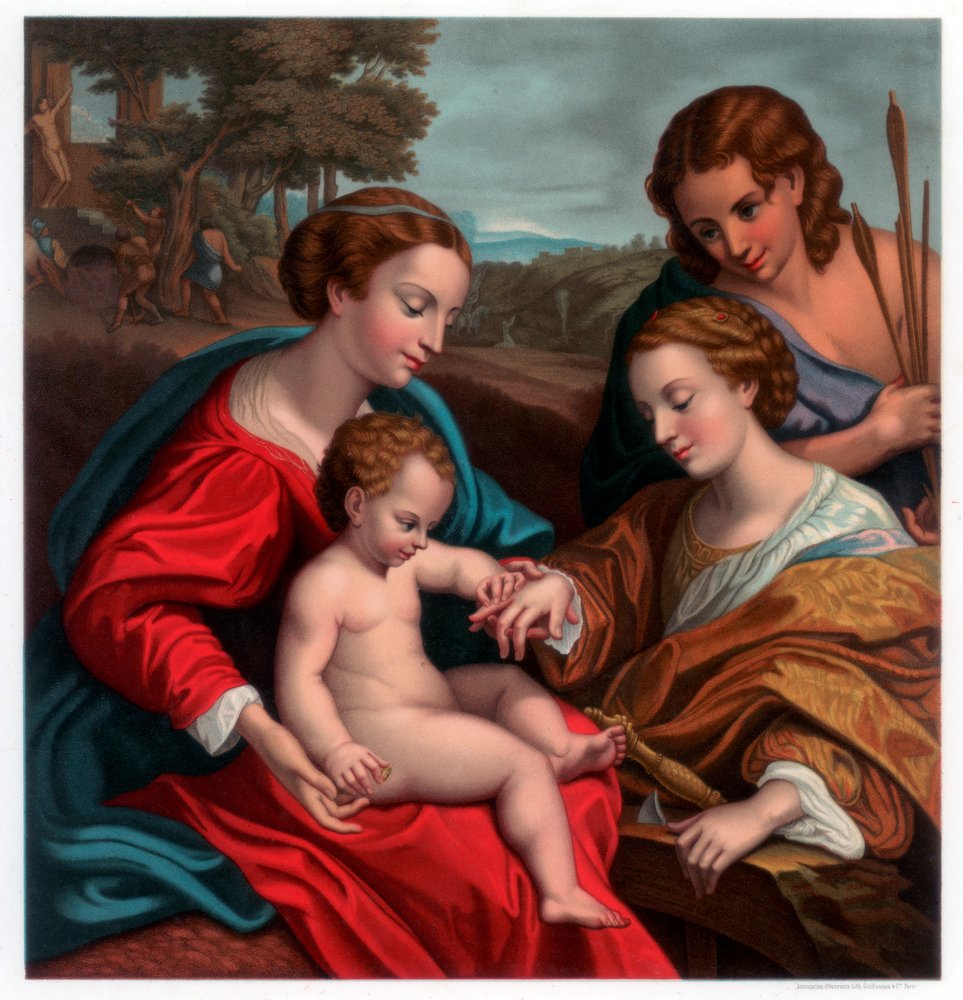 Il matrimonio mistico di Santa Caterina, 1526-1527 da Franz Kellerhoven