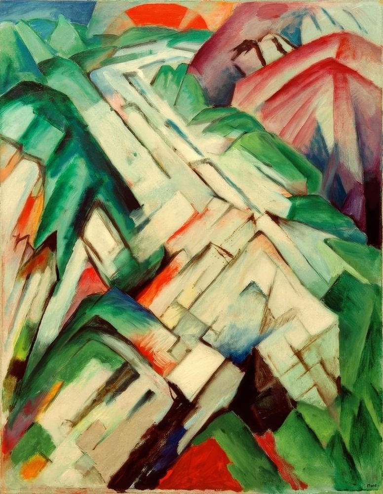 Sentiero roccioso (montagne / paesaggio) da Franz Marc