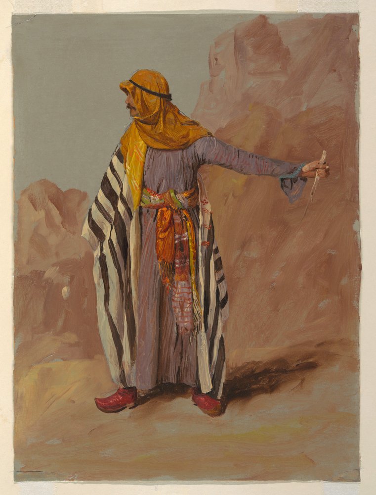 Disegno, Beduino in piedi, probabilmente febbraio 1868