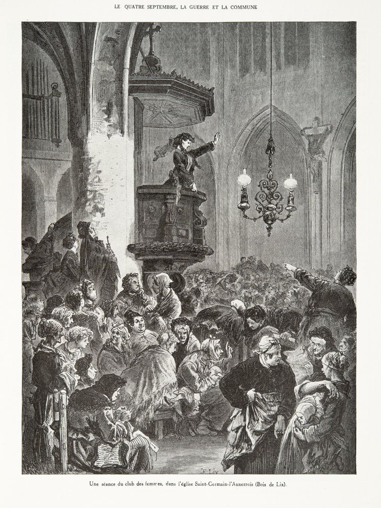 Una seduta del club delle donne, nella chiesa di Saint-Germain-l
