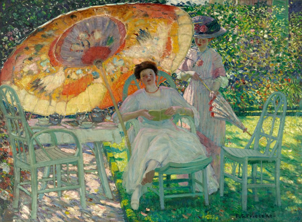 Il parasole da giardino, ca. 1910 da Frederick Carl Frieseke
