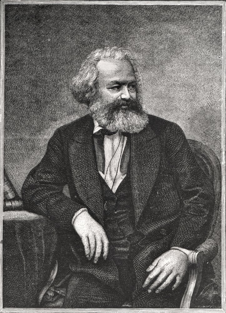 Ritratto di Karl Marx (1818-83) 1857 da French School