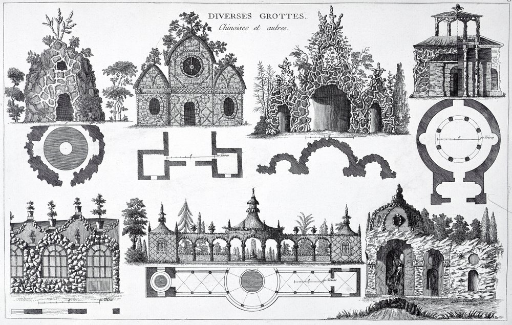 Progetti per grotte da Jardins Anglo-Chinois di George Louis Le Rouge ...
