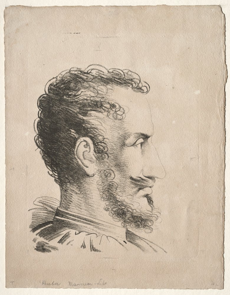 Testa di profilo da Friedrich Wilhelm Reuter