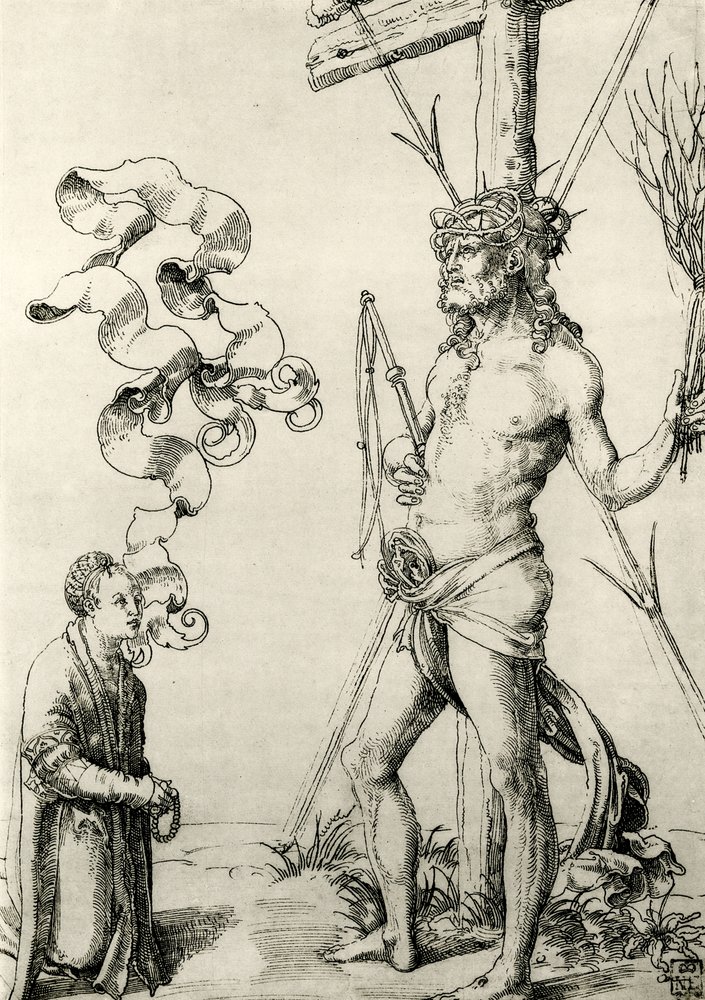Cristo con gli strumenti di tortura da German School
