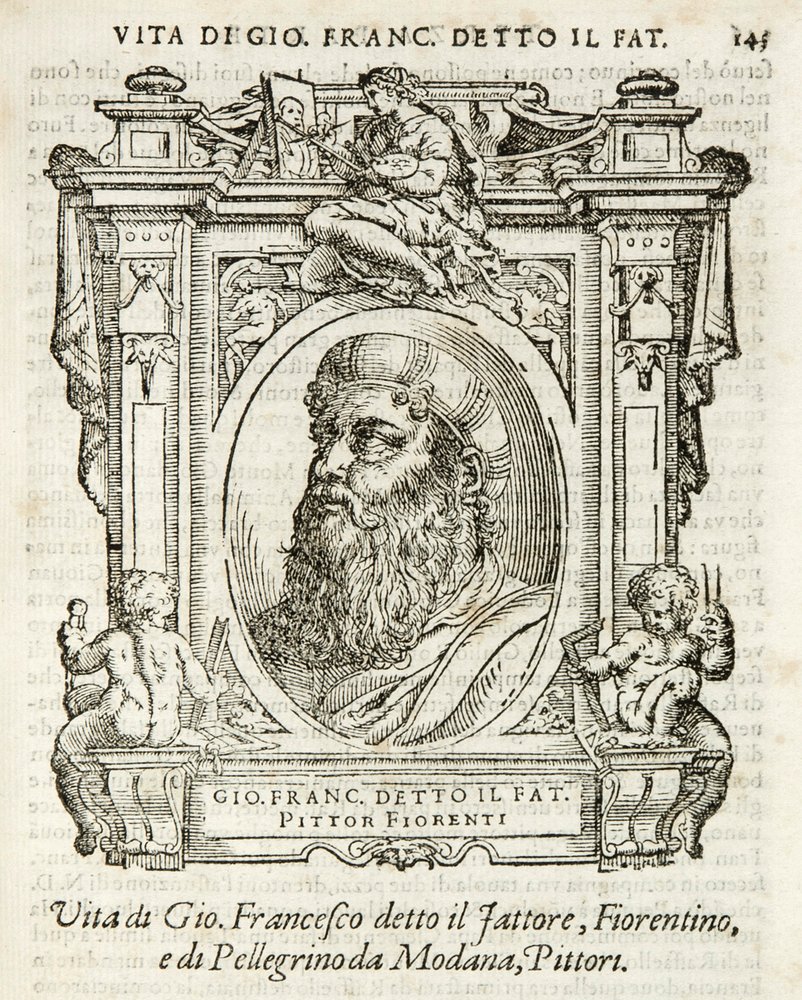 Milan, Biblioteca Braidense, Vite de piv excellent, Giorgio Vasari 1568, Giovan Francesco Penni called Il Fattore da Giorgio Vasari