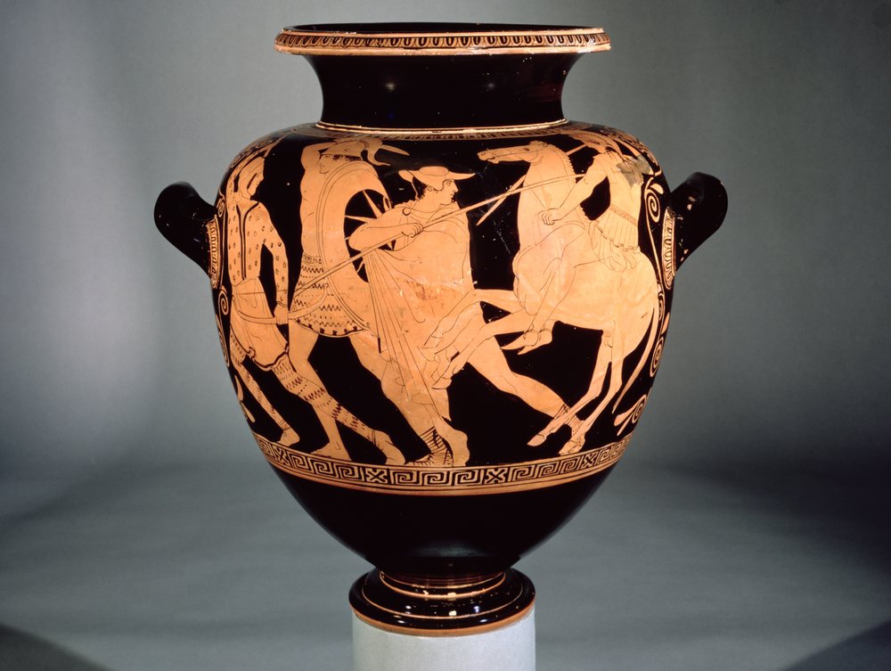 Anfora attica a figure rosse raffigurante Amazzoni e Greci da Greek