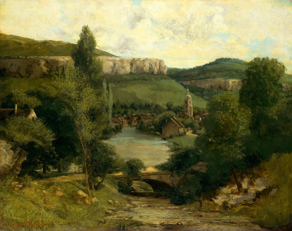 Veduta di Ornans, probabilmente metà degli anni 1850 da Gustave Courbet