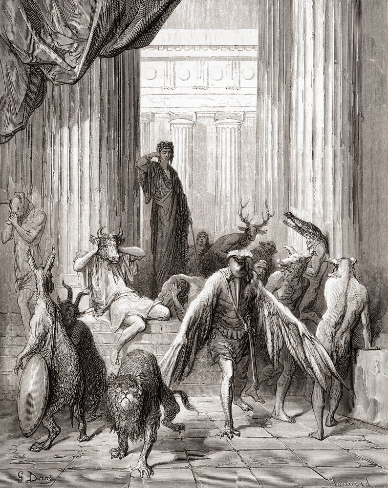 I compagni di Ulisse, da un'edizione di fine XIX secolo delle Fables de ...