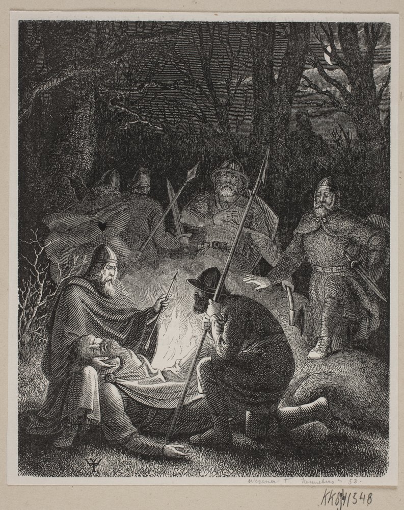 Illustrazione per la storia della Danimarca di Fabricius da H. C. Henneberg