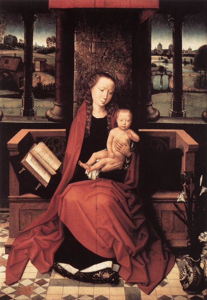 Vergine e Bambino in trono da Hans Memling