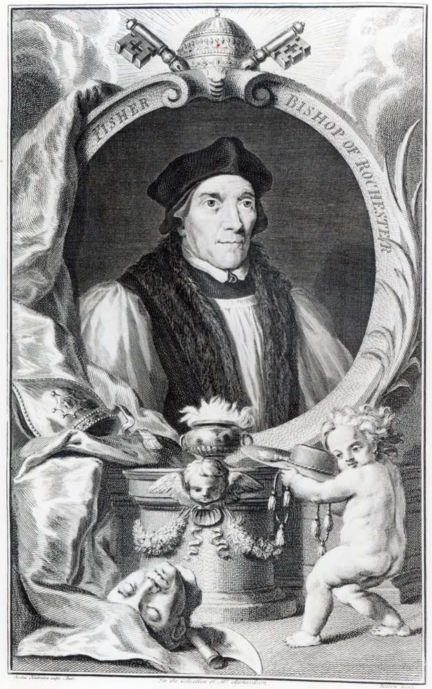 John Fisher, Vescovo di Rochester, inciso da Jacobus Houbraken, c.1738-42 da Hans Holbein der Jüngere