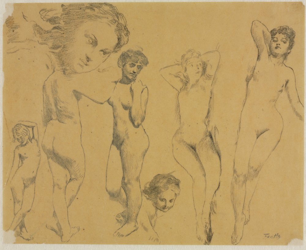 Studi di nudi femminili da Ignace Henri Jean Fantin-Latour