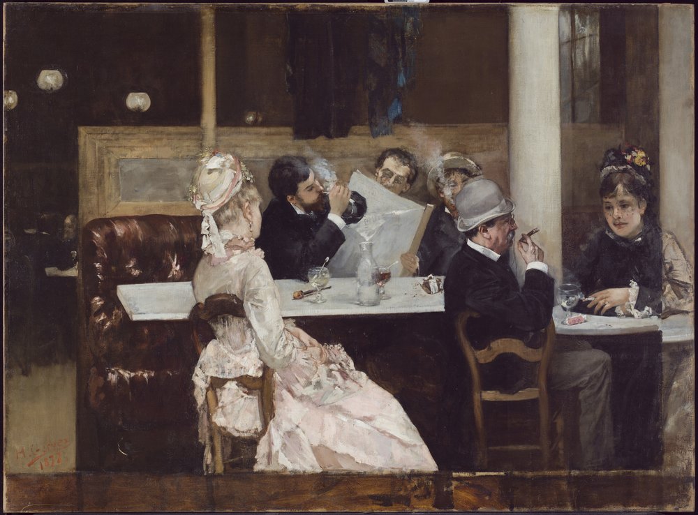 Scena di caffè a Parigi, 1877 da Henri Gervex
