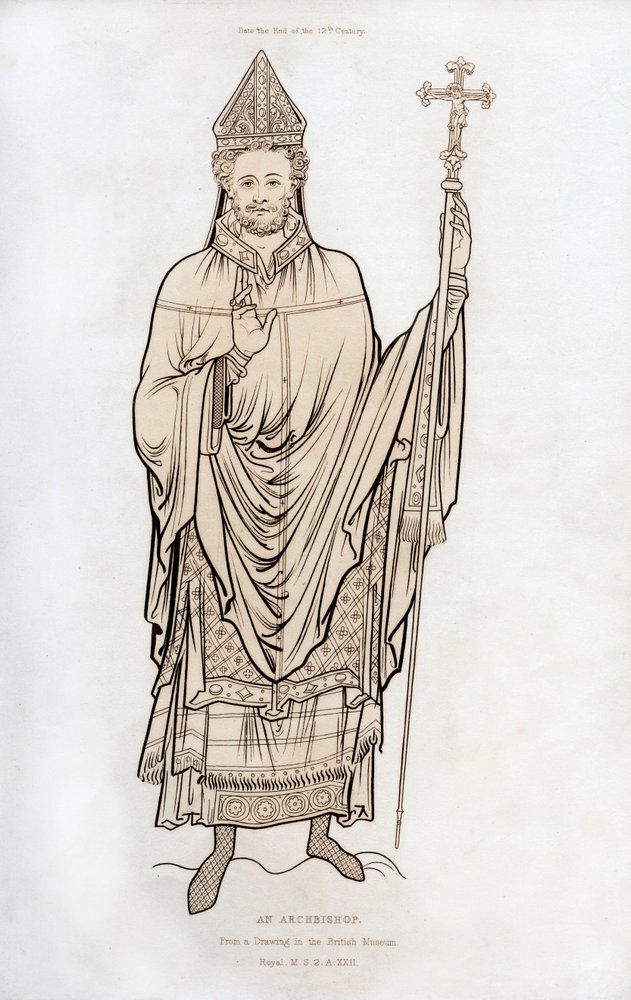Un arcivescovo, fine XII secolo, 1843 da Henry Shaw