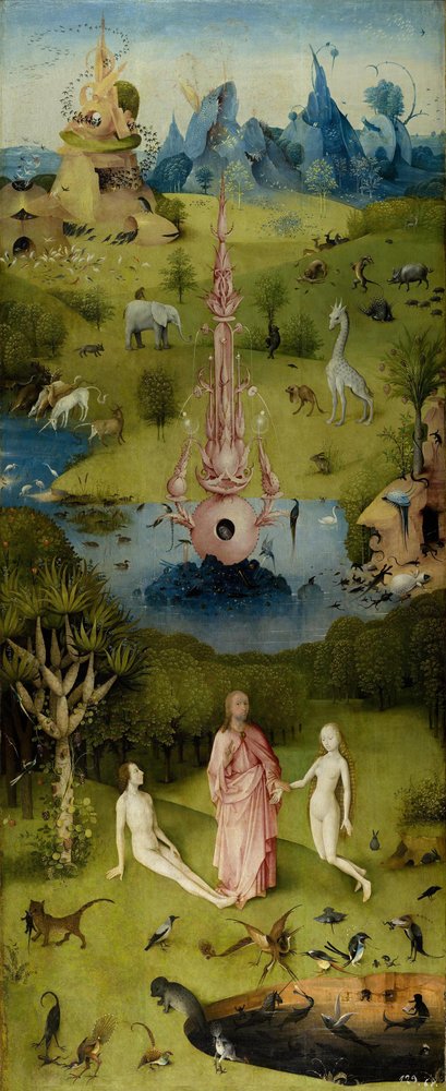 Il giardino delle delizie, pannello interno sinistro (Paradiso) da Hieronymus Bosch