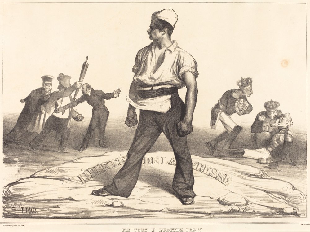 Ne vous y frottez pas!! da Honoré Daumier