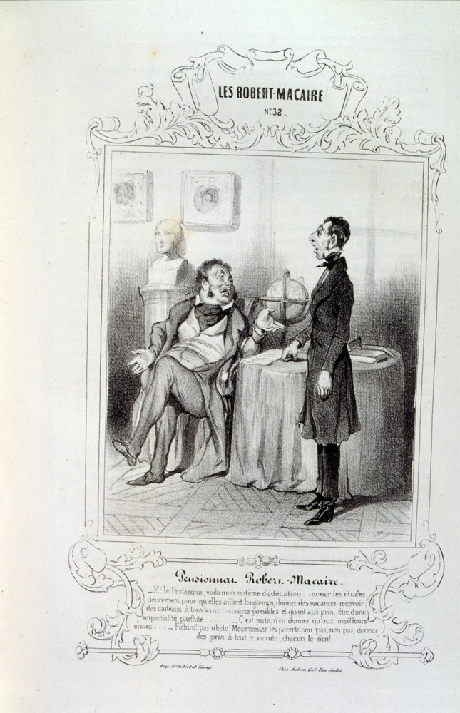 Illustrazioni su idee e leggende Philipon sotto il titolo Les Cent e Robert Macaire da Honoré Daumier