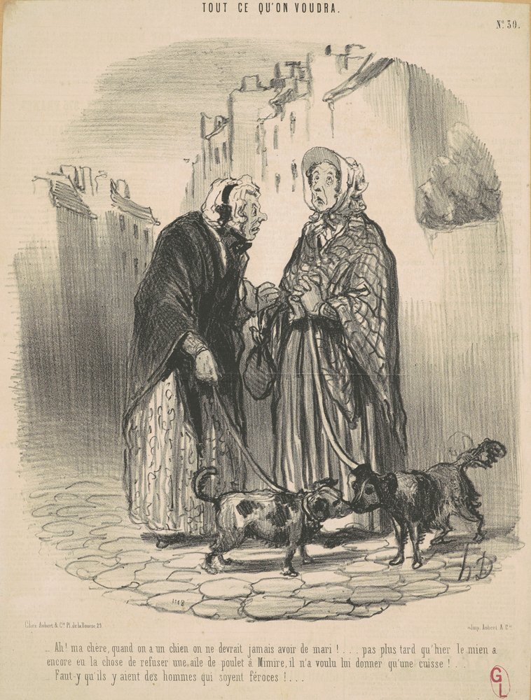 Ah! Mia cara, quando si ha un cane... da Honoré Daumier