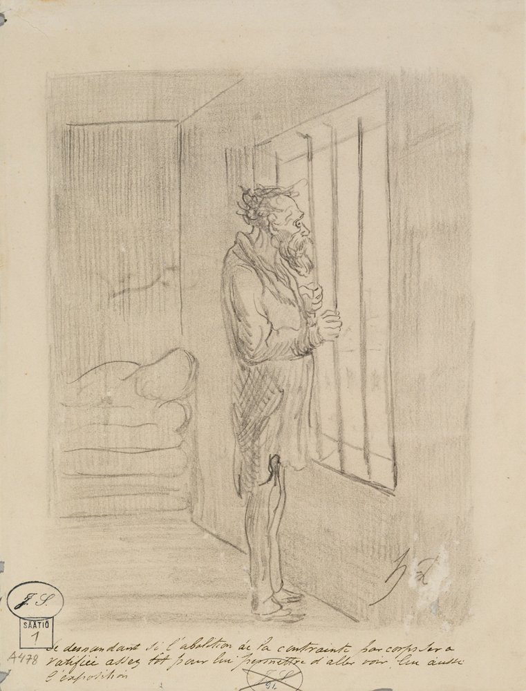 Uomo sotto chiave da Honoré Daumier