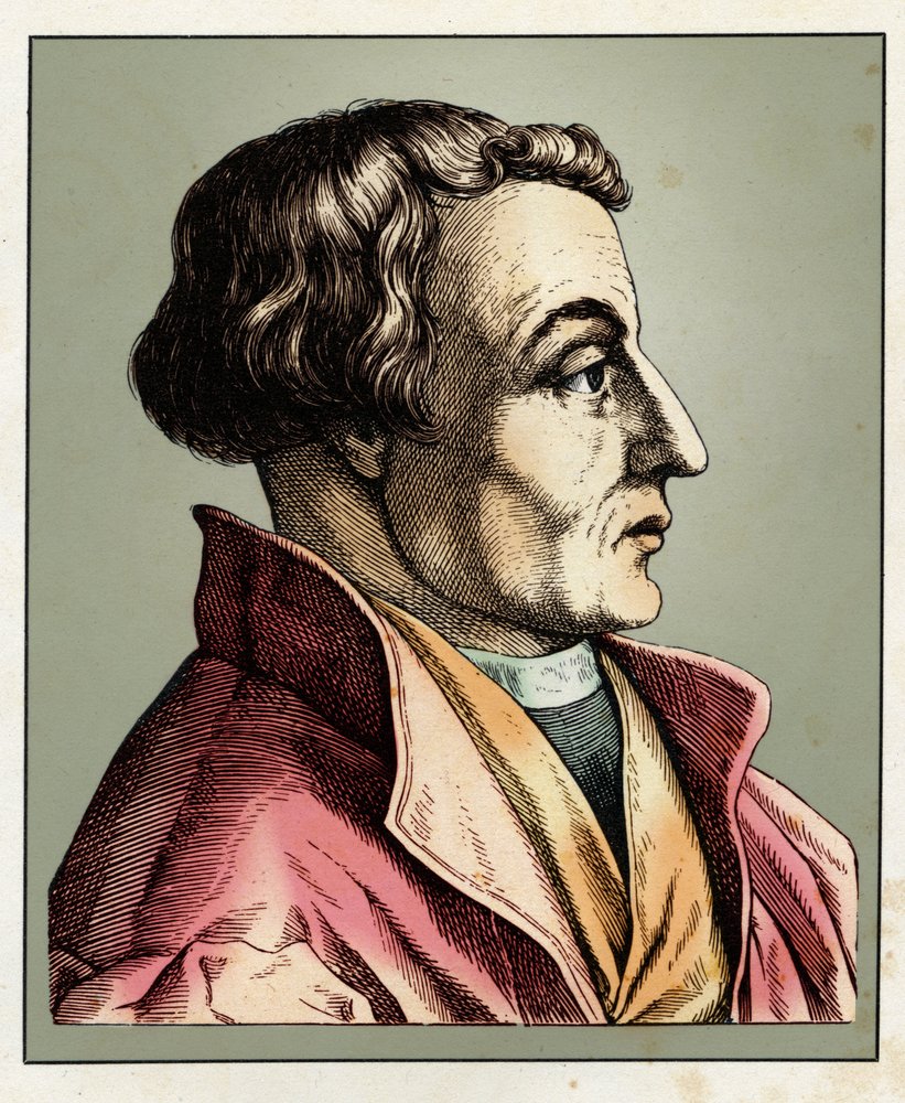 ritratto del teologo riformatore tedesco Martin BUCER (1491-1551) da Hugo Bürkner