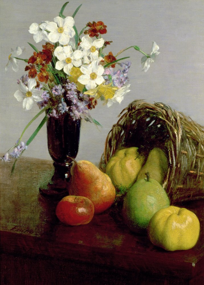 Frutta e fiori, 1866 da Ignace Henri Jean Fantin-Latour
