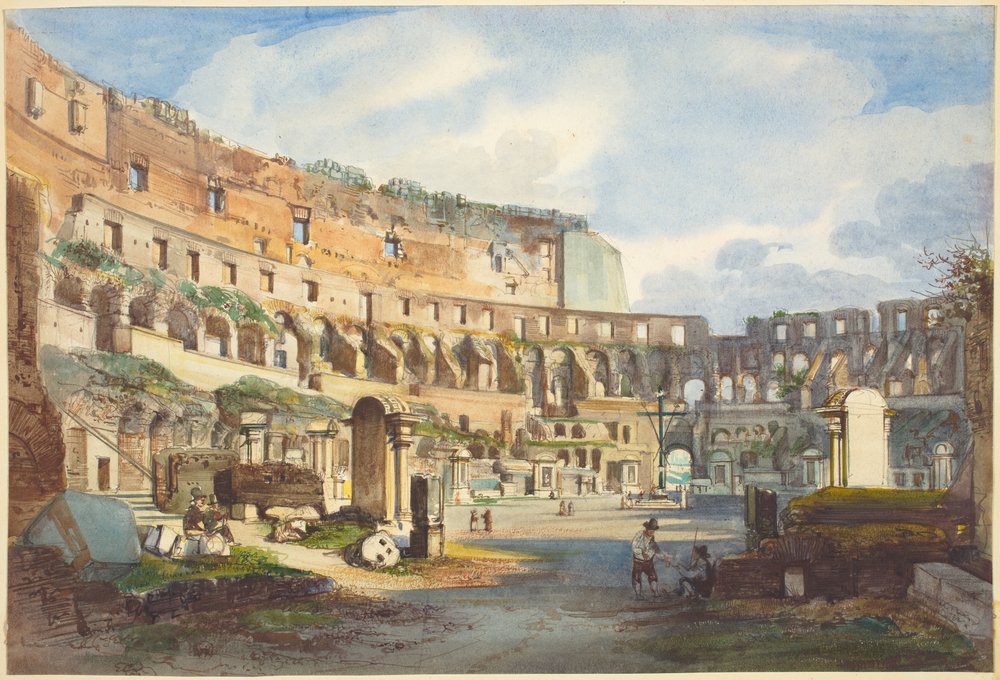 Interno del Colosseo da Ippolito Caffi