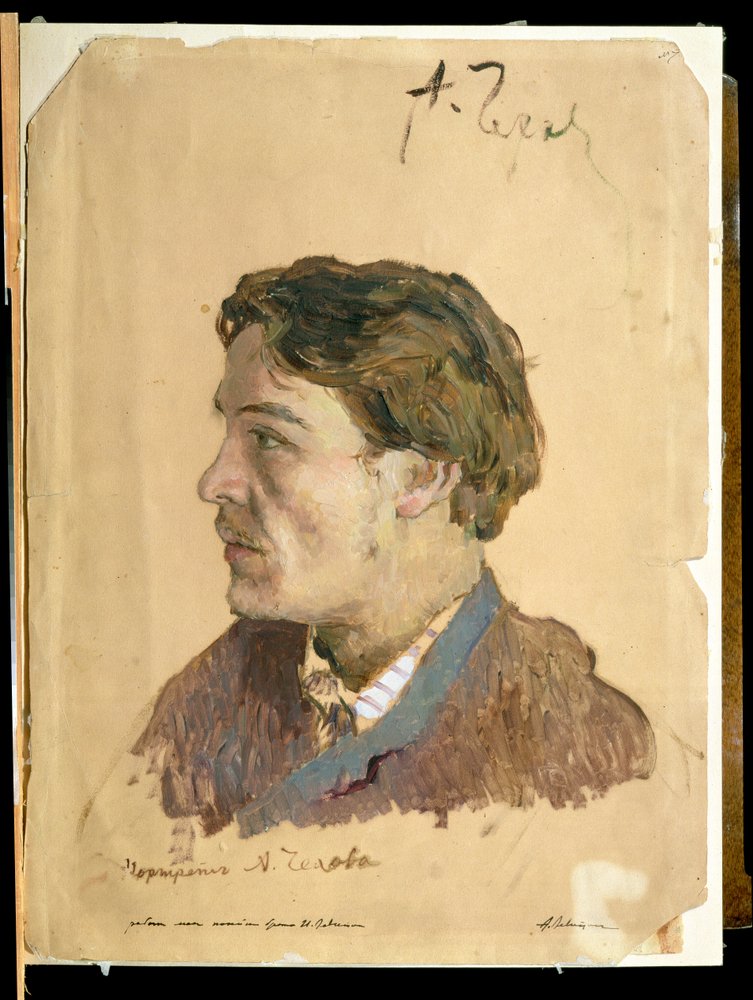 Ritratto di Anton Cechov (1860-1904) da Isaak Ilyich Levitan