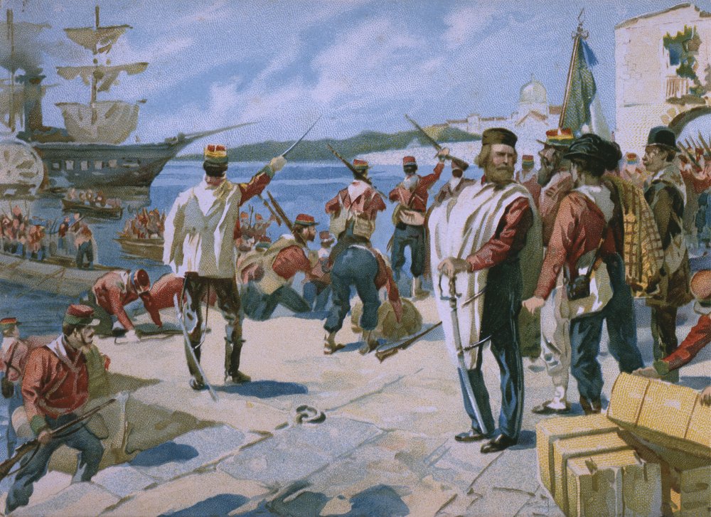 Spedizione dei Mille sotto la guida di Giuseppe Garibaldi, sbarco a