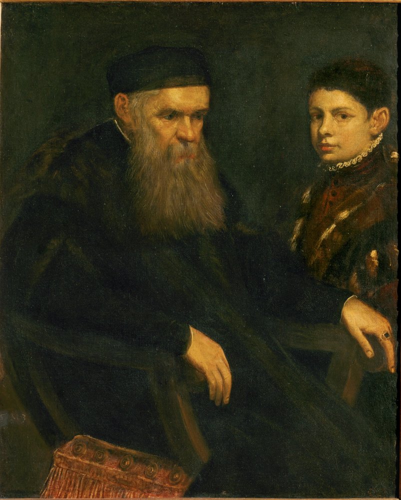 Vecchio e ragazzo (pittura su tela) da Jacopo Robusti Tintoretto