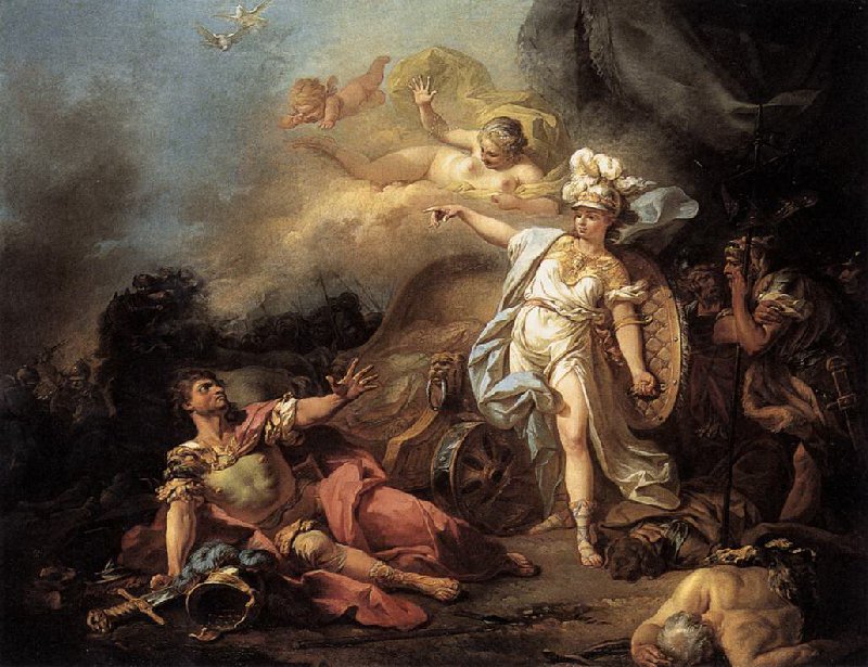 Il Combattimento di Ares e Atena Jacques Louis David