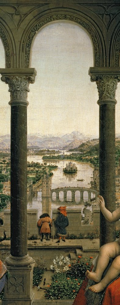 La Madonna di Rolin (La Vierge de Chancelier Rolin), c.1435 (dettaglio)
