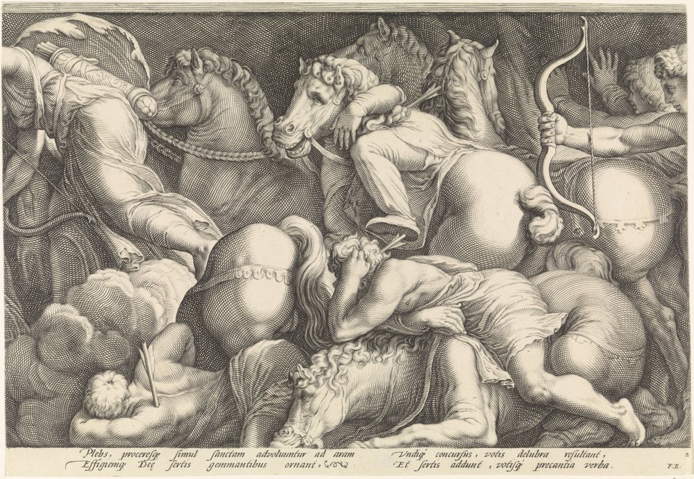 Fregio con la punizione di Niobe (tavola 2) da Jan Saenredam