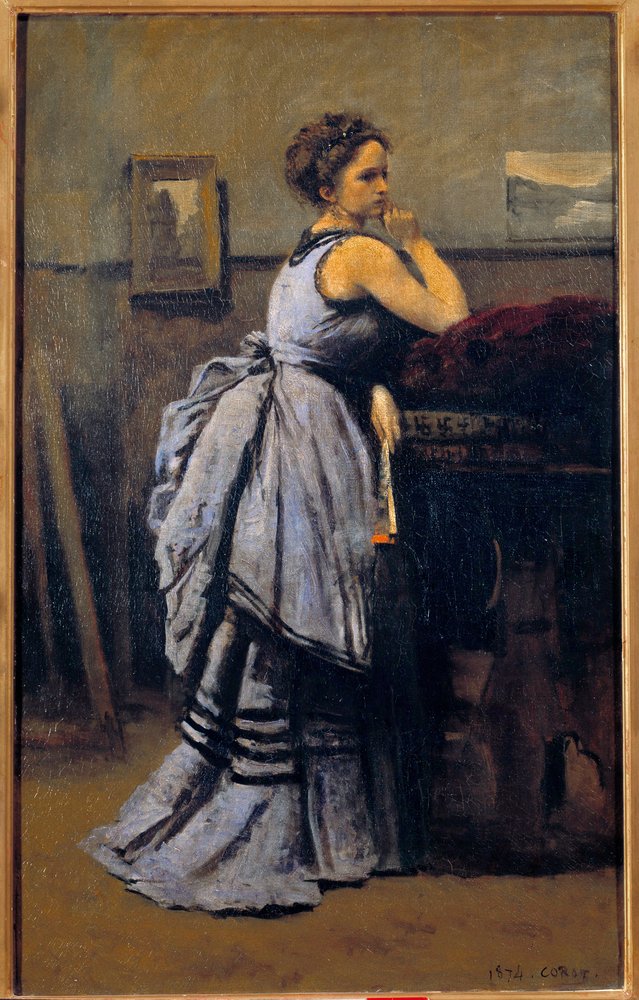 La signora in blu da Jean-Baptiste-Camille Corot