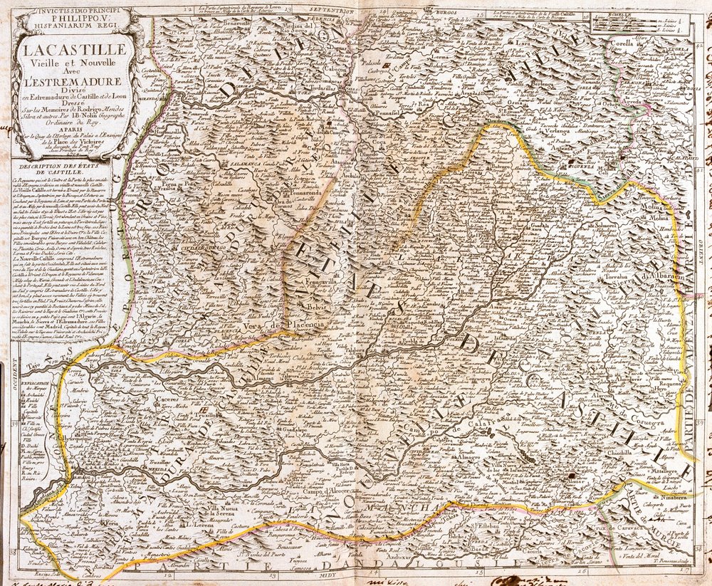 Mappa della Castiglia (Spagna) | Jean-Baptiste Nolin