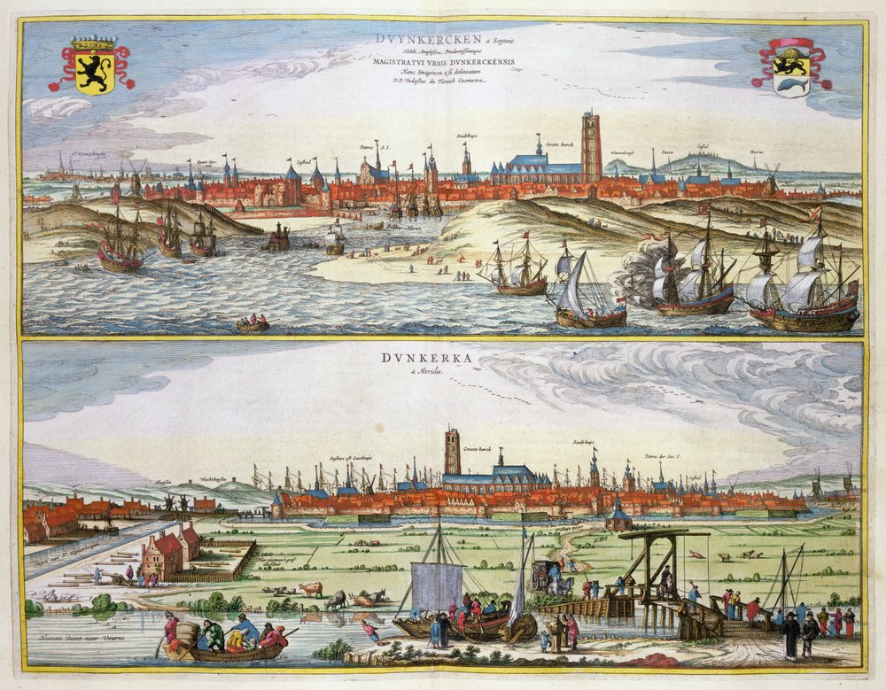 La città di Dunkerque durante l