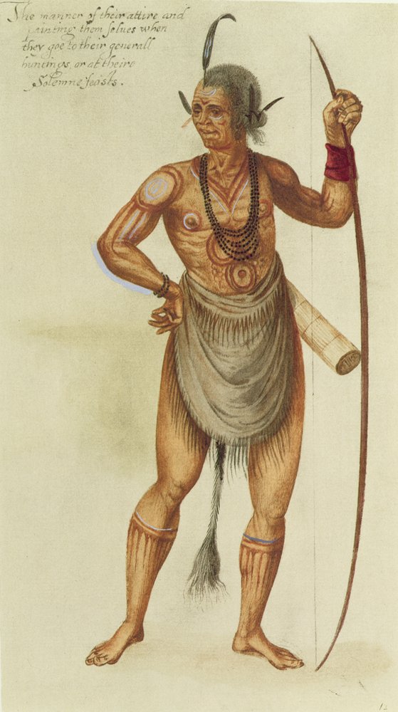 Indiano con pittura del corpo da John White
