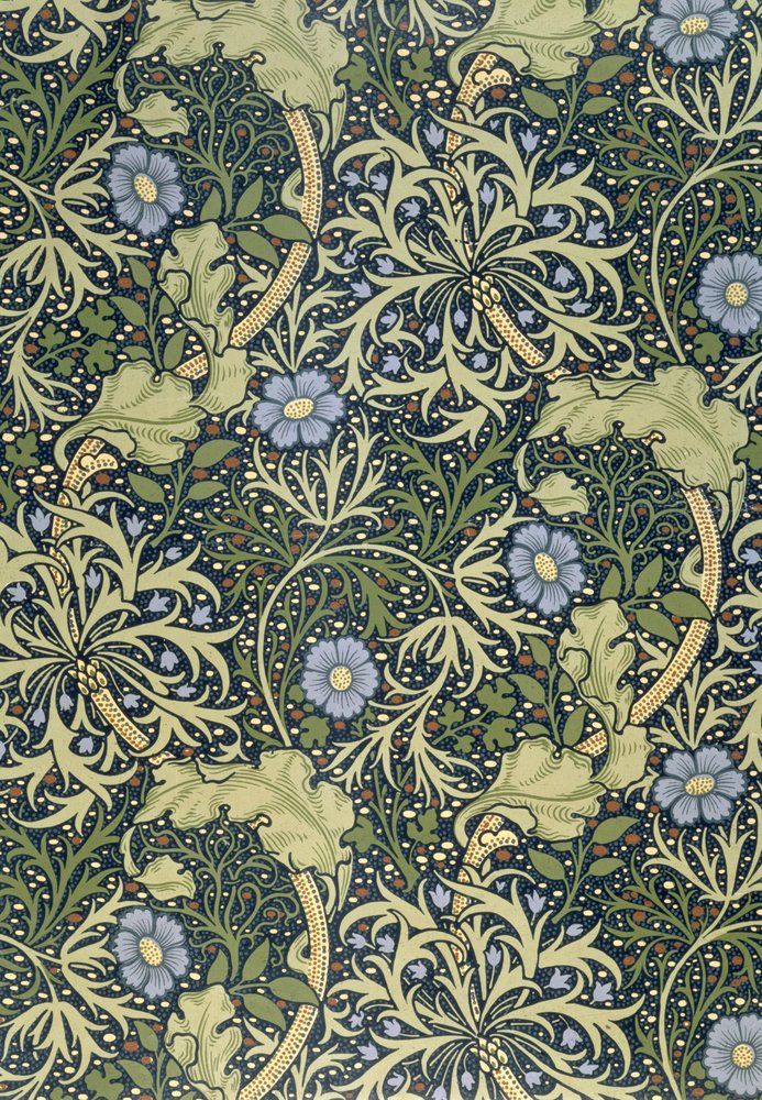 Carta da parati con alghe, disegnata da John Henry Dearle (1860-1932) per Morris and Company, 1901 da John Henry Dearle