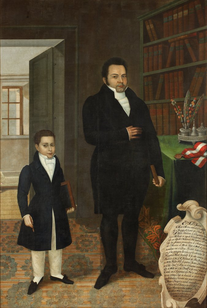 Mariano Alejo Álvarez e suo figlio da José Gil de Castro