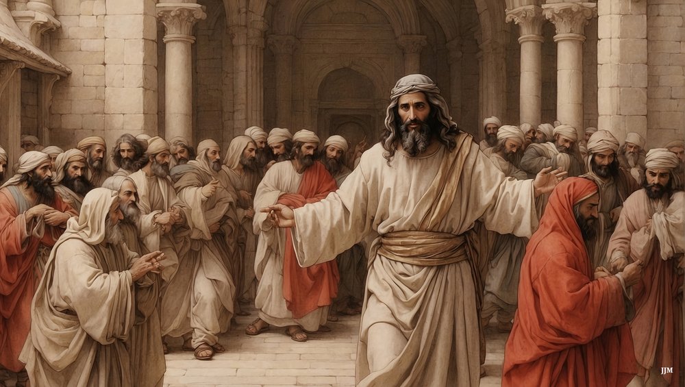Gesù scaccia i mercanti dal tempio | Josef Johann Michel